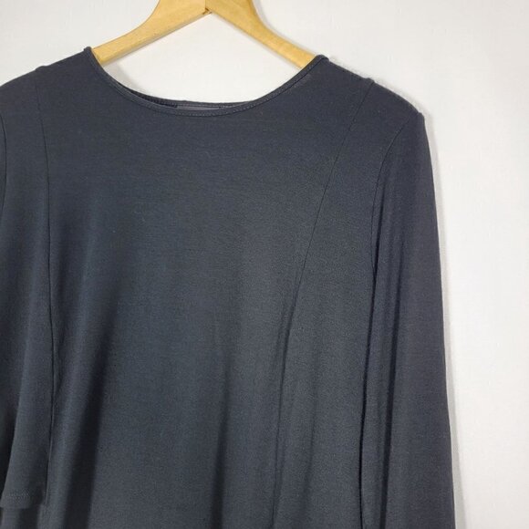 J. Jill Wearever Collection Women's Black Long Sleeve Modern Tunic Top Size M - Picture 3 of 15